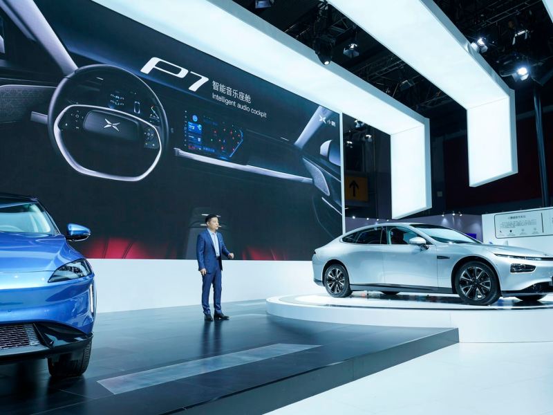 Tesla He Xiaopeng, chairman and CEO of Xpeng Motors spoke at a press briefing during this year’s Guangzhou Auto Show on Friday, November 22, 2019. (Image credit: Xpeng Motors)